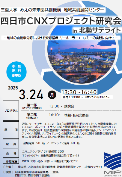 四日市CNXプロジェクト研究会　チラシ