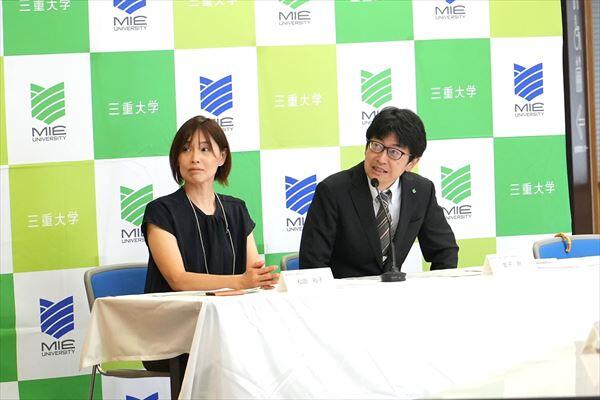 左：司会の松田 裕子 副学長、右：金子 聡 副学長