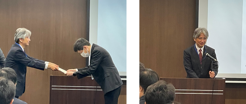 修了証授与の様子