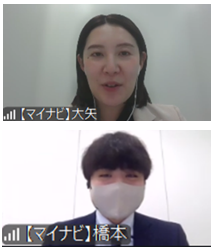 マイナビの大矢氏(写真上)、橋本氏(写真下)