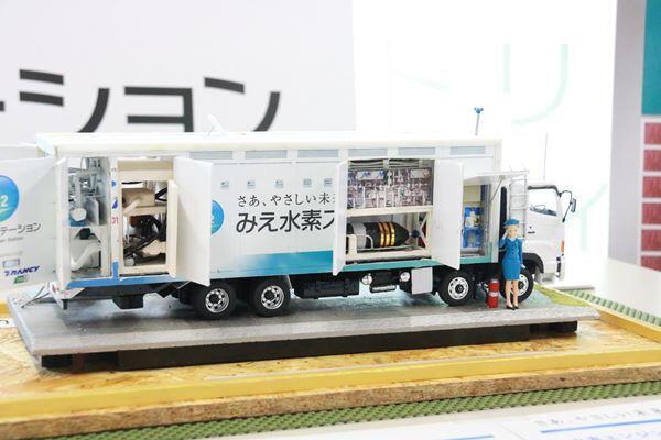 水素ステーションの模型