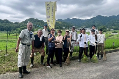 棚田米作り「西山の金稲（きね）」に取り組んでいる皆さん