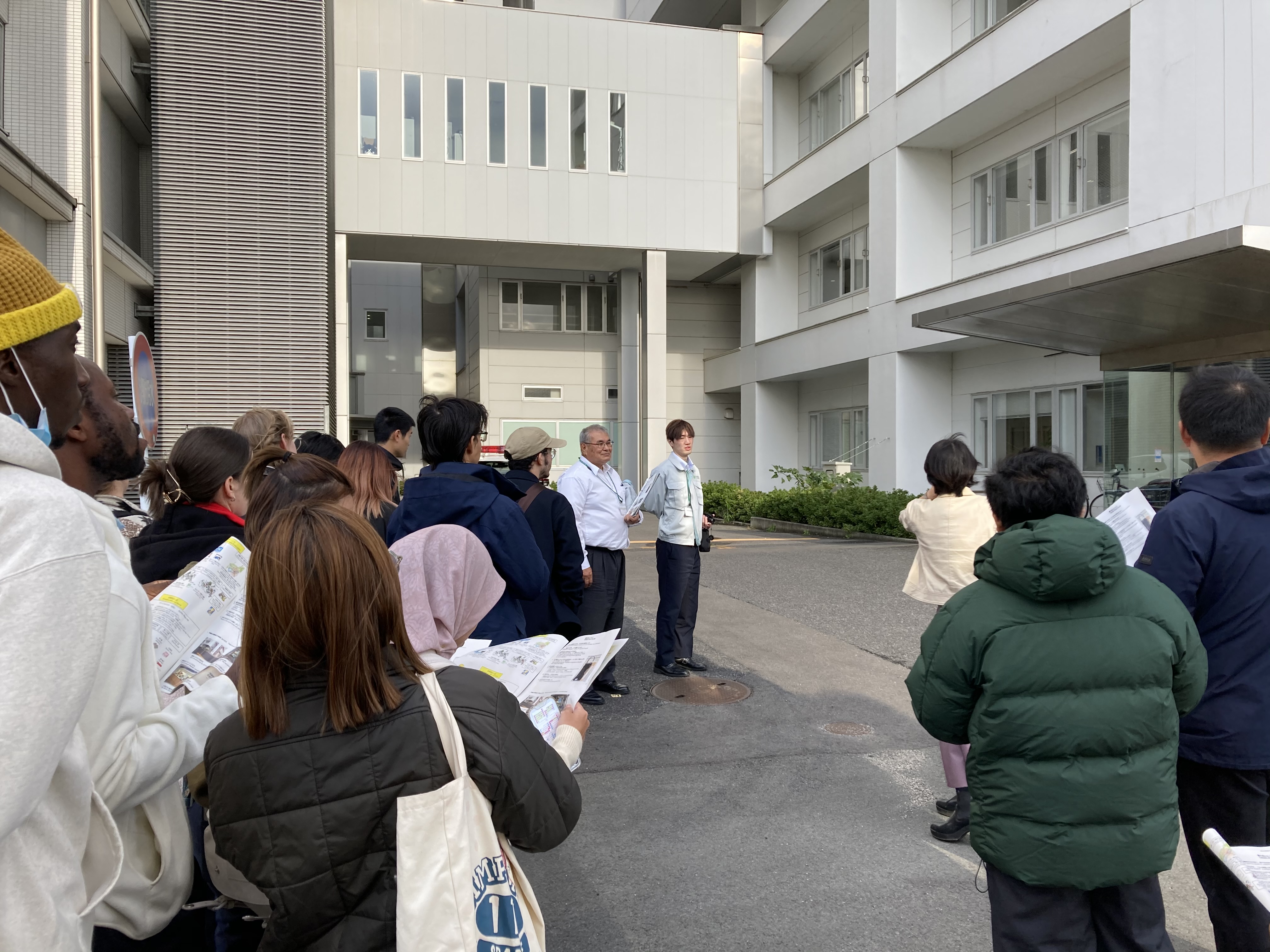 外国人留学生の避難訓練の様子②