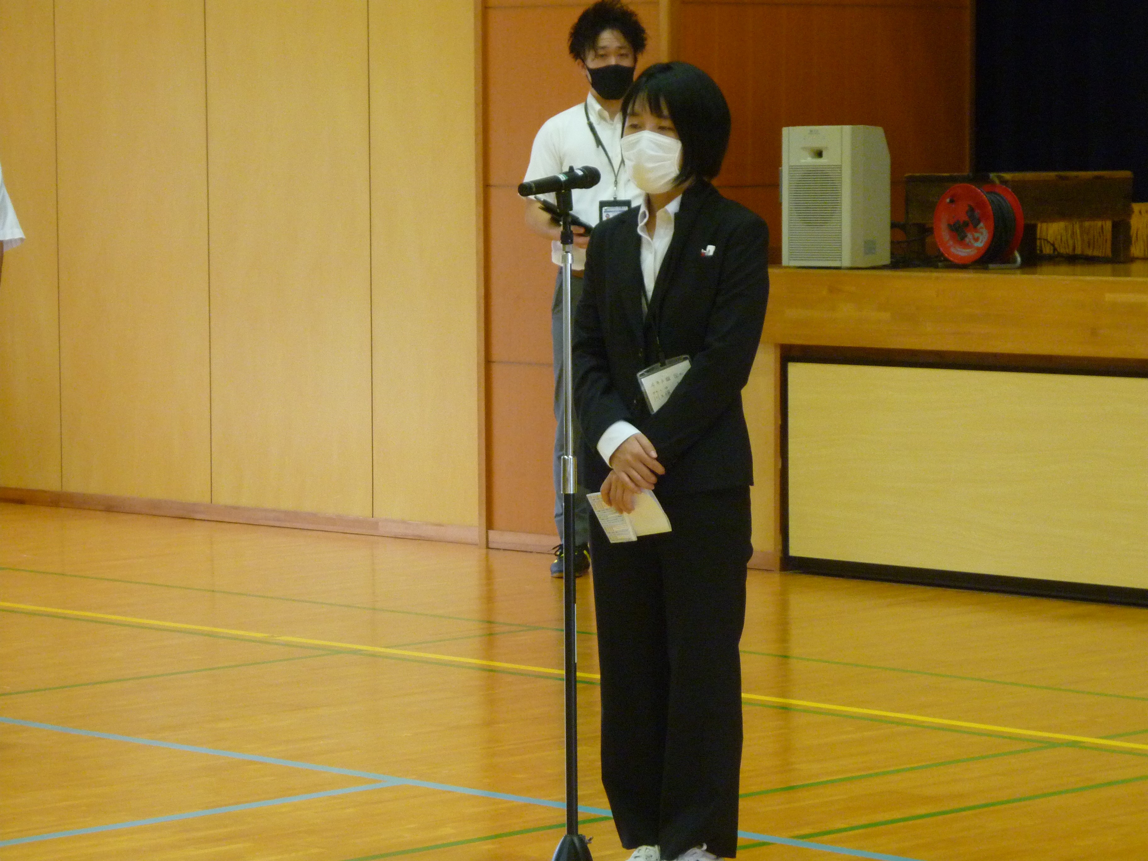 実習生代表の挨拶