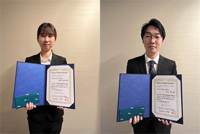 工学研究科 西村さん（写真左）、内山さん（写真右）